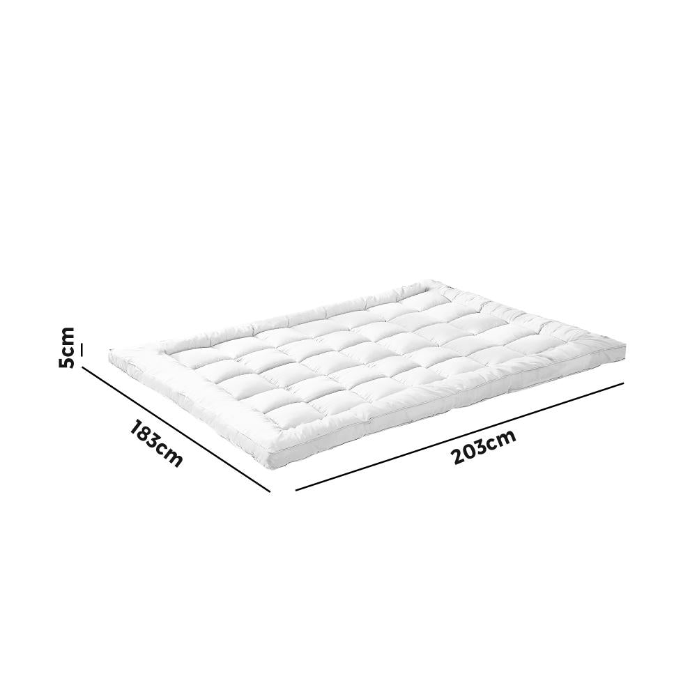 Bedra Mattress Topper Microfibre Pillowtop Protector Underlay Pad King-Mattress Topper-PEROZ Accessories