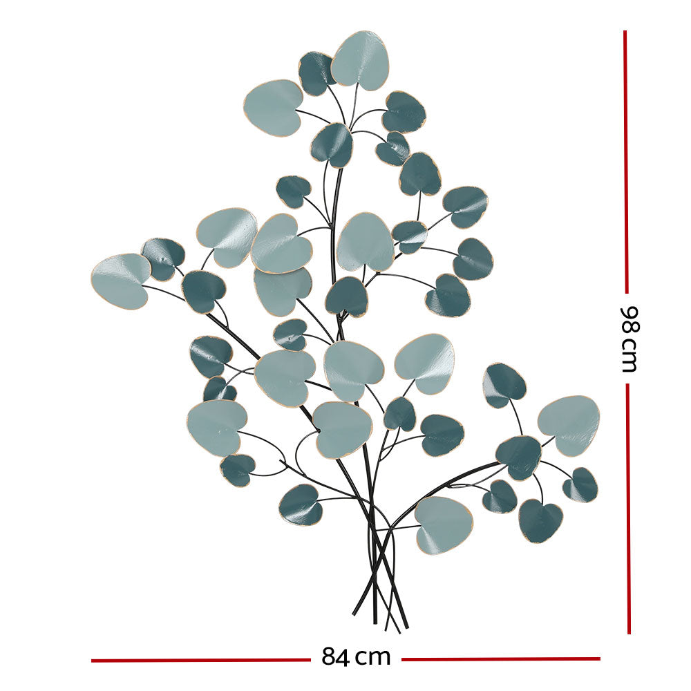 Artiss Metal Wall Art Hanging Sculpture Home Decor Leaf Tree of Life Blue-Appliances &gt; Appliances Others-PEROZ Accessories