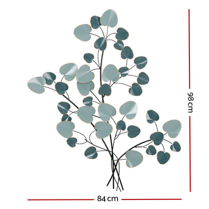 Artiss Metal Wall Art Hanging Sculpture Home Decor Leaf Tree of Life Blue-Appliances &gt; Appliances Others-PEROZ Accessories