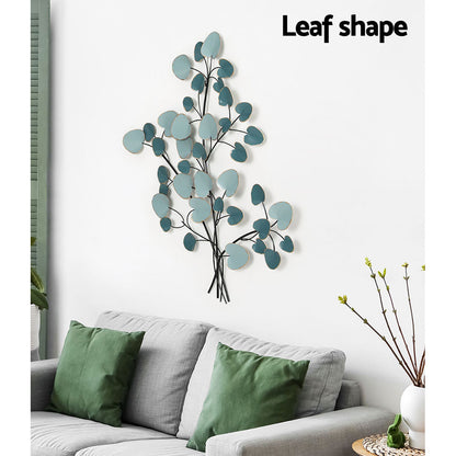 Artiss Metal Wall Art Hanging Sculpture Home Decor Leaf Tree of Life Blue-Appliances &gt; Appliances Others-PEROZ Accessories