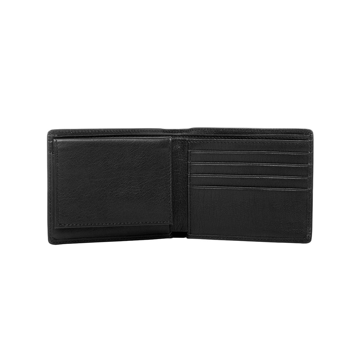WILBUR Black. Genuine Leather Wallet with RFID Protection.-Wallets-PEROZ Accessories