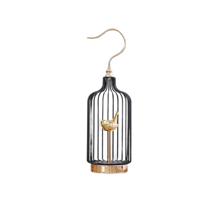 Anyhouz 47cm Golder Handle Birdcage Tabletop Home Decor Modern Art Living Room Display House Decorative Crafts Metal Ornaments-Tabletop Decor-PEROZ Accessories