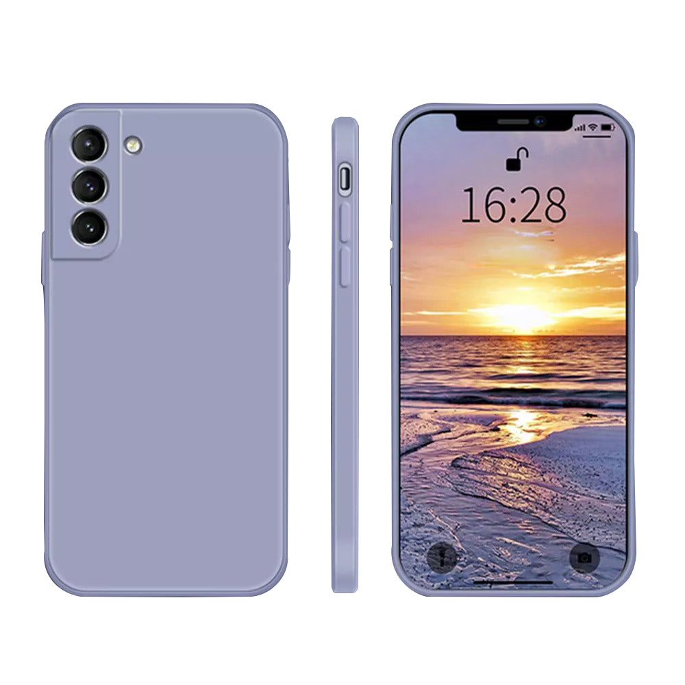 Anymob Samsung Phone Case Dark Purple Square Soft Silicone For Galaxy S22 Ultra S21 FE S20 Plus Note 20 A12 A22 A32 A52 A72 A51 A71 A13 A33 A53 Cover-Mobile Phone Cases-PEROZ Accessories