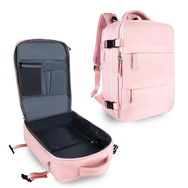 Anypack Backpack Pink Multi-Function Luggage Lightweight Waterproof Women&