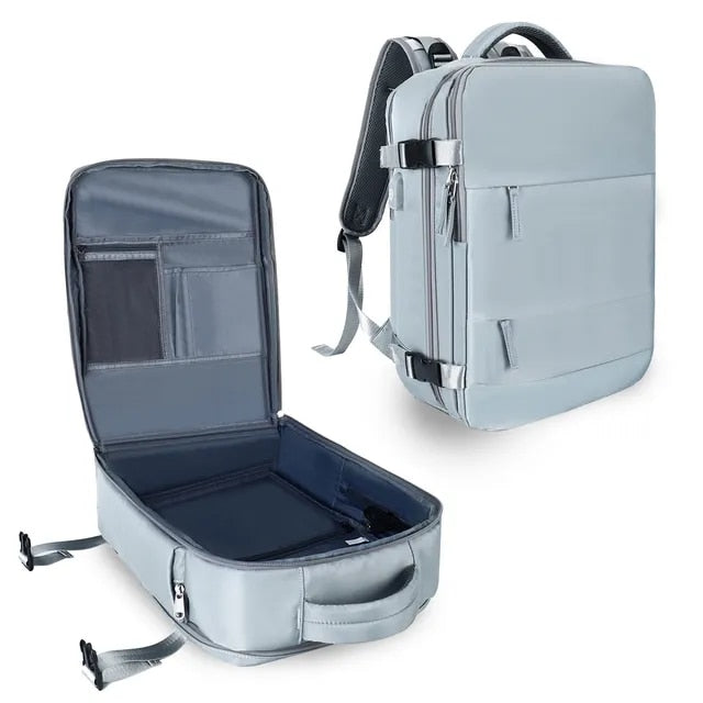 Anypack Backpack Gray Multi-Function Luggage Lightweight Waterproof Women&