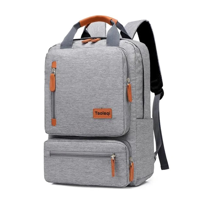 Anypack Backpack Light Grey Computer Backpack Light 15 inch Laptop Bag 2023 Waterproof Oxford Cloth Anti-theft Travel Backpack-Backpacks-PEROZ Accessories