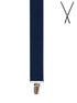 BRACES. X-Back with Nickel Clips. Plain Navy. 35mm width.-Braces-PEROZ Accessories