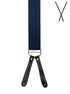 BRACES. X-Back with Leather Ends. Plain Navy. 35mm width.-Braces-PEROZ Accessories