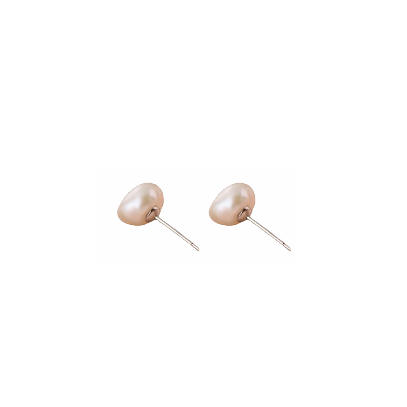 Anyco Fashion Earrings Genuine Sterling Silver Natural Baroque Geometric Irregular Pearl Stud for Women Girl Office Jewelry Gift-Earrings-PEROZ Accessories