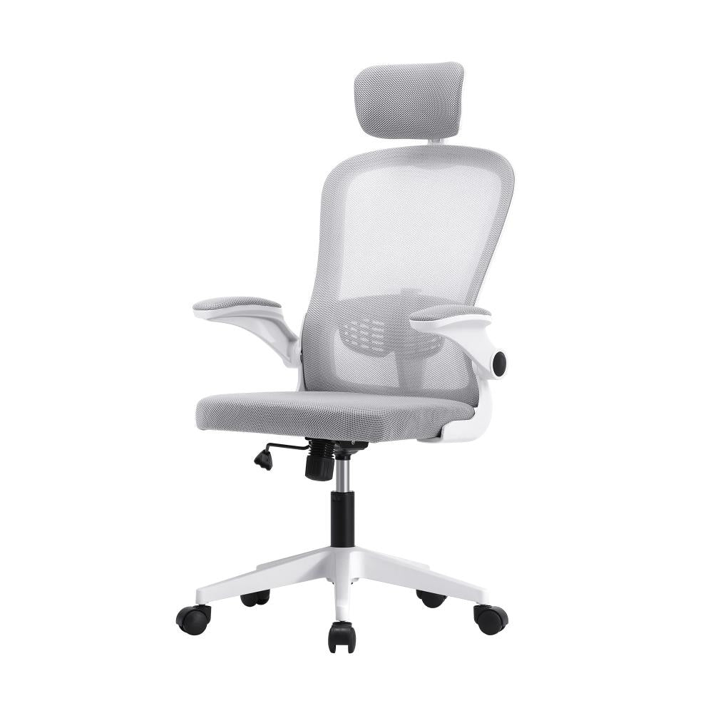 Oikiture Mesh Office Chair Executive Fabric Gaming Seat Racing Tilt Computer WH |PEROZ Australia