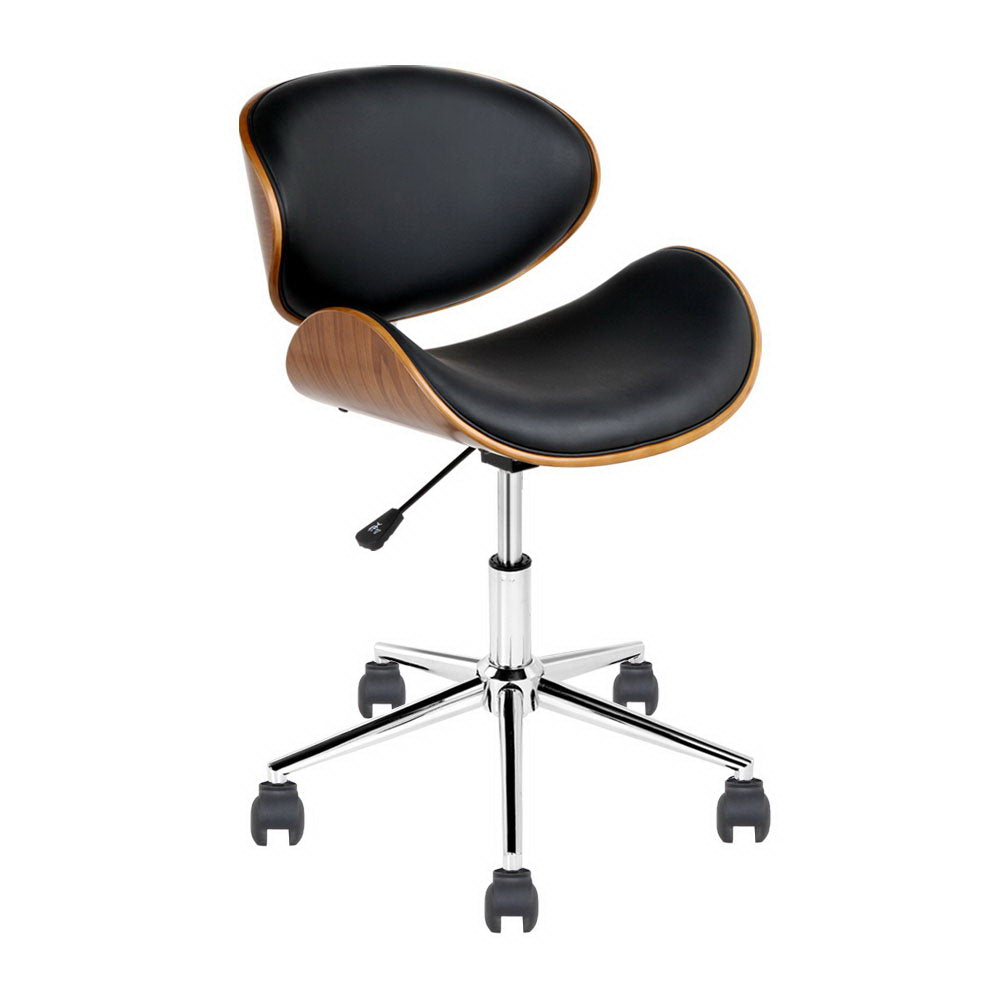 Artiss Leather Office Chair Black-Furniture &gt; Office - Peroz Australia - Image - 2