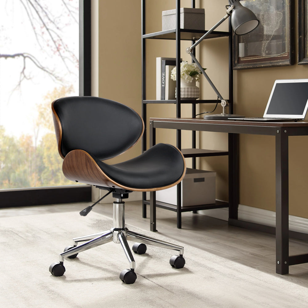 Artiss Leather Office Chair Black-Furniture &gt; Office - Peroz Australia - Image - 1