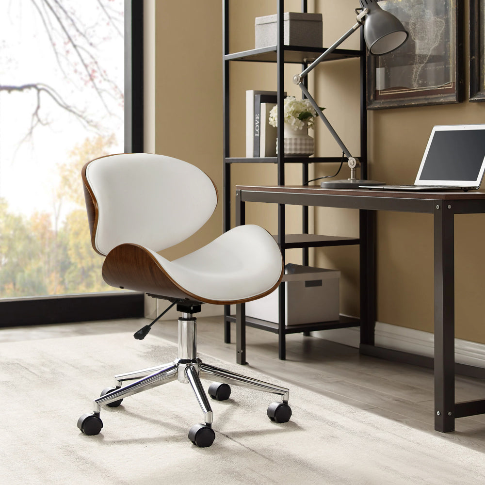 Artiss Leather Office Chair White-Furniture &gt; Office - Peroz Australia - Image - 1