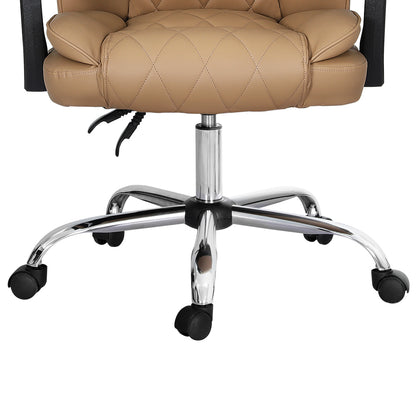 Artiss Executive Office Chair Leather Recliner Espresso-Furniture &gt; Bar Stools &amp; Chairs-PEROZ Accessories