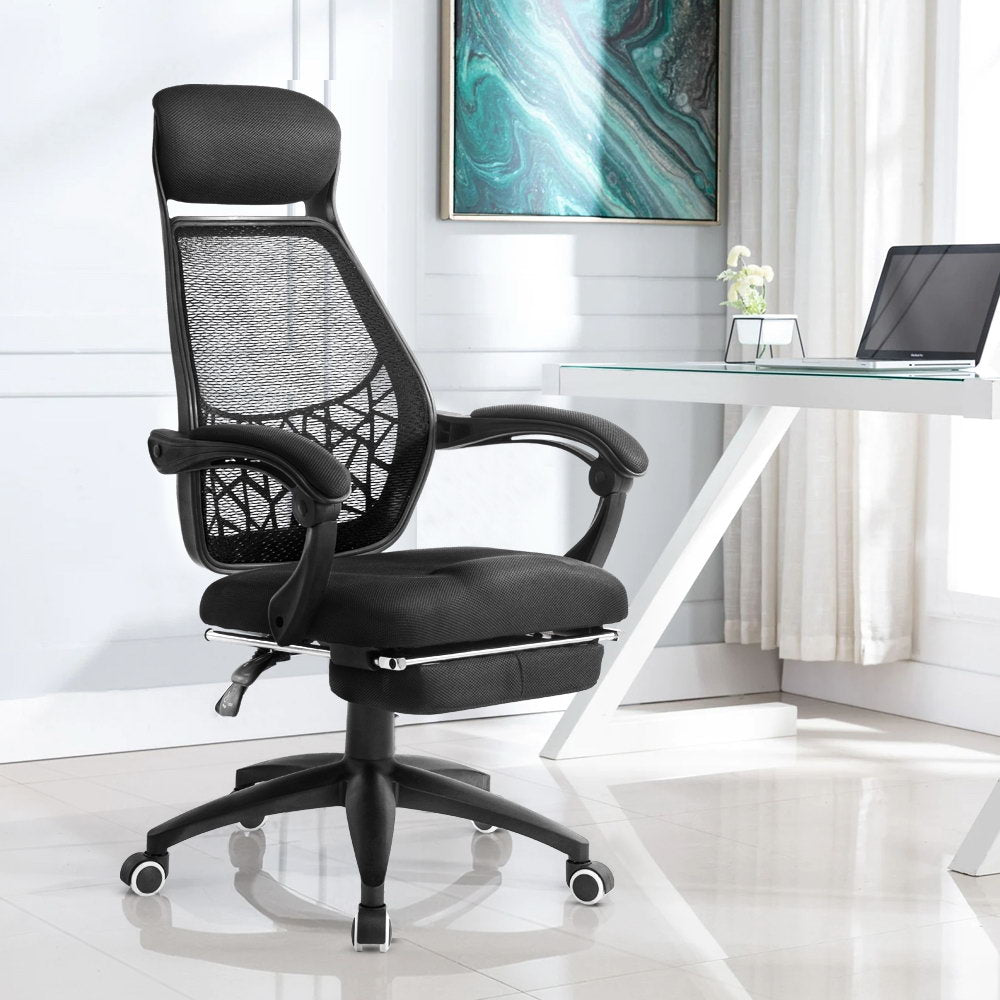 Artiss Gaming Office Chair Computer Desk Chair Home Work Study Black-Furniture &gt; Office - Peroz Australia - Image - 8