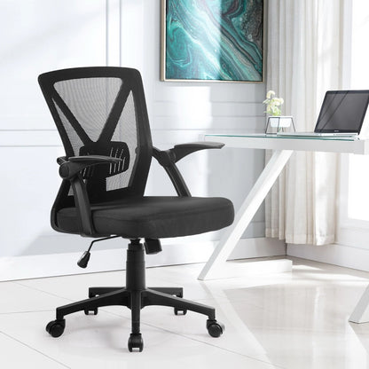 Artiss Gaming Office Chair Mesh Computer Chairs Swivel Executive Mid Back Black-Furniture &gt; Office - Peroz Australia - Image - 1