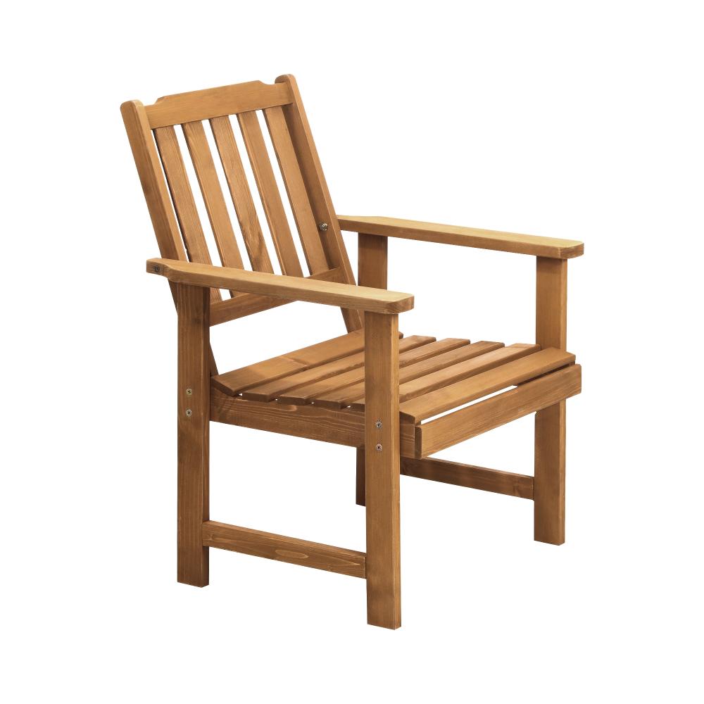 Shop Livsip Outdoor Armchair Wooden Patio Furniture Chairs Garden Seat Brown  | PEROZ Australia