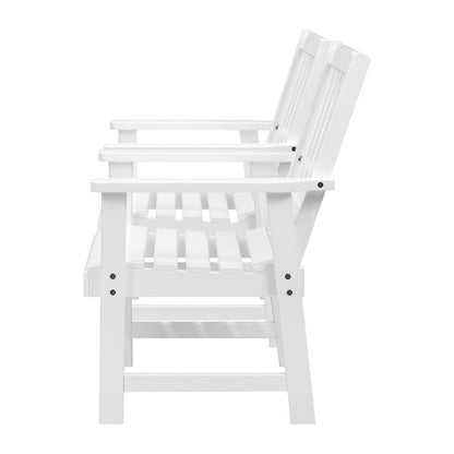 Shop Livsip Outdoor Armchair Wooden Patio Furniture 2PCS Chairs Set Garden Seat White  | PEROZ Australia