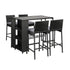 Shop Livsip Outdoor Dining Set Patio Furniture Rattan Bar Table Chairs Bar Stools Set  | PEROZ Australia