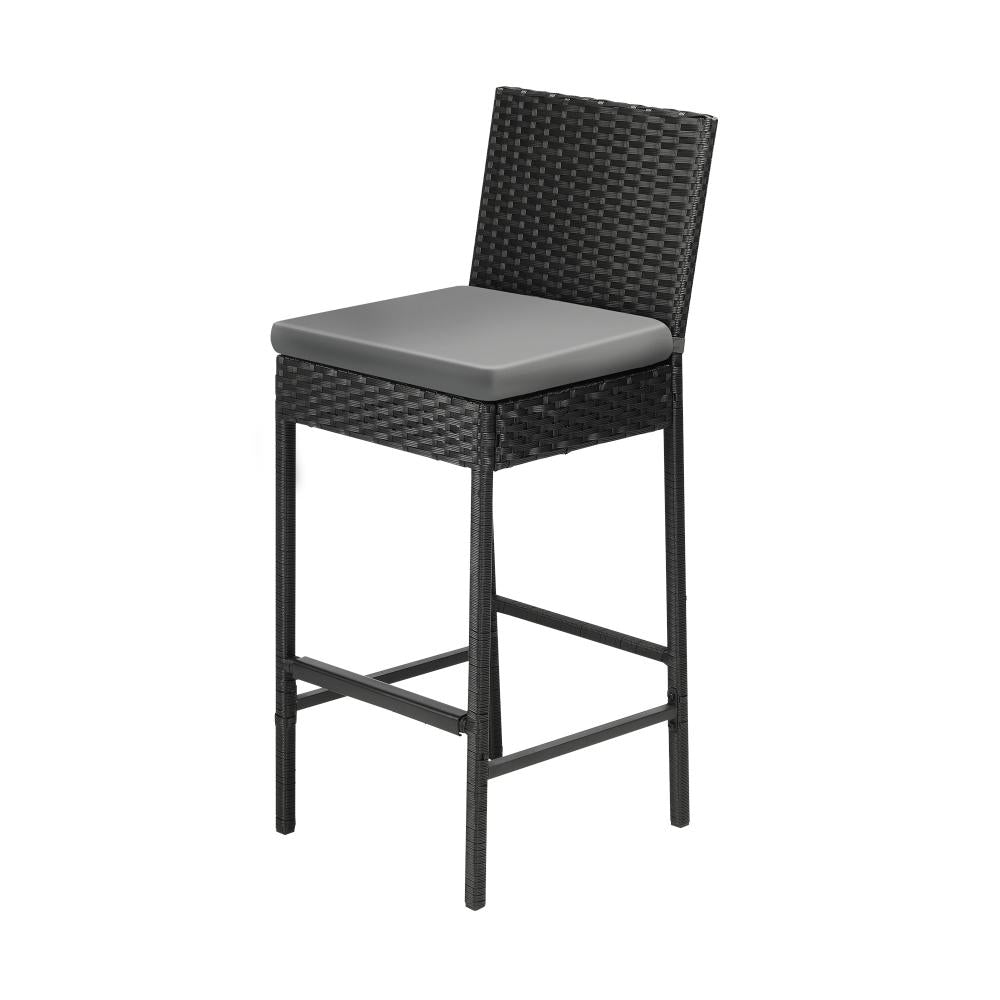 Livsip Outdoor Rattan Bar Stools Patio Dinning Chairs Cafe Garden Furniture 2X-Outdoor Bar Chair-PEROZ Accessories