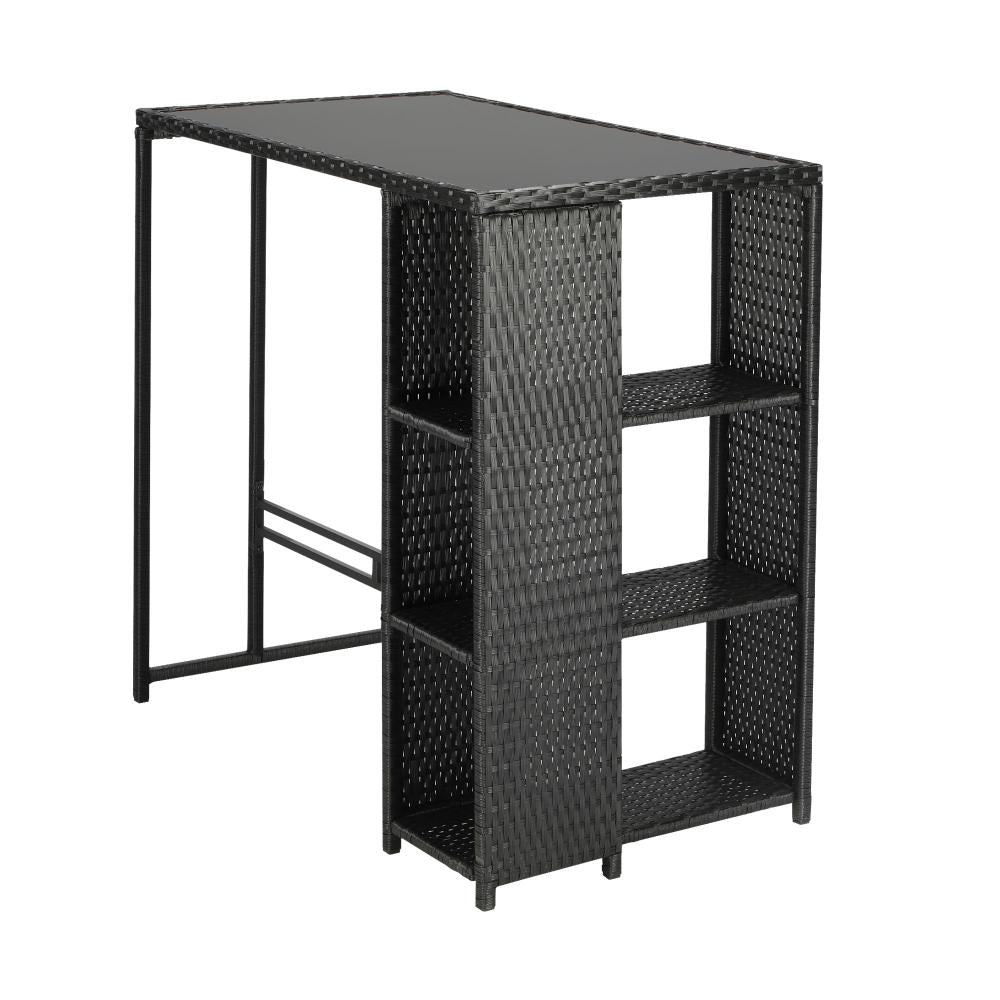 Livsip Rattan Outdoor Bar Table Furniture Cafe Table Patio Setting Dinning Table-Outdoor Bar Table-PEROZ Accessories