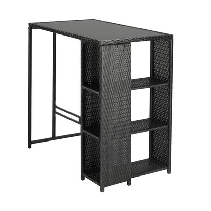 Livsip Rattan Outdoor Bar Table Furniture Cafe Table Patio Setting Dinning Table-Outdoor Bar Table-PEROZ Accessories