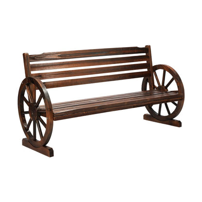 Livsip Garden Bench 3 Seater Outdoor Furniture Wooden Wagon Chair Patio Lounge-Wagon Chair-PEROZ Accessories