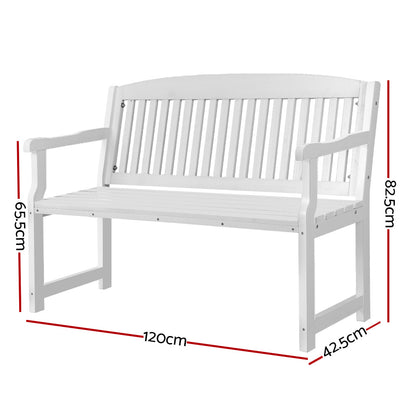 Gardeon Outdoor Garden Bench Seat Wooden Chair Patio Furniture Timber Lounge-Furniture &gt; Outdoor-PEROZ Accessories