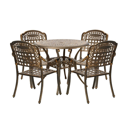 Livsip Outdoor Setting Dining Chairs Bistro Set Patio Garden Furniture 5 Piece |PEROZ Australia