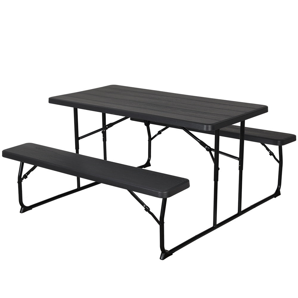 Gardeon 3 PCS Outdoor Dining Set Picnic Patio Bench Set Camp Folding Table HDPE-Furniture &gt; Outdoor-PEROZ Accessories