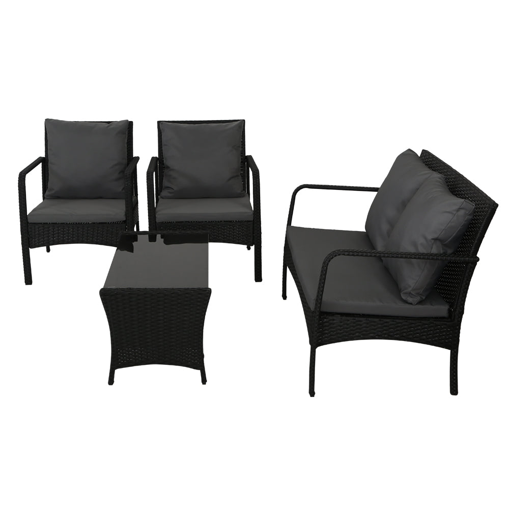 Gardeon Outdoor Furniture Lounge Table Chairs Garden Patio Wicker Sofa Set-Furniture &gt; Outdoor-PEROZ Accessories