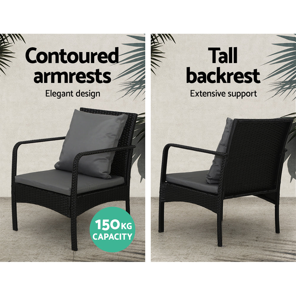 Gardeon Outdoor Furniture Lounge Table Chairs Garden Patio Wicker Sofa Set-Furniture &gt; Outdoor-PEROZ Accessories