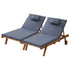 Gardeon Sun Lounger Wicker Lounge Day Bed Wheel Patio Outdoor Setting Furniture-Furniture > Outdoor-PEROZ Accessories