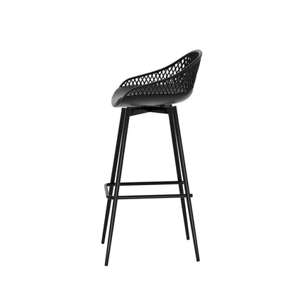 Gardeon 4pcs Outdoor Bar Stools Plastic Metal Bistro Patio Dining Chair Balcony-Furniture &gt; Outdoor-PEROZ Accessories