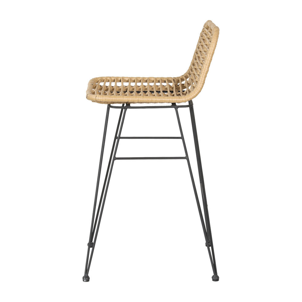 Gardeon 2-Piece Outdoor Bar Stools Wicker Dining Chair Bistro Patio Balcony-Furniture &gt; Outdoor-PEROZ Accessories
