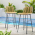 Gardeon 2-Piece Outdoor Bar Stools Wicker Dining Chair Bistro Patio Balcony-Furniture > Outdoor-PEROZ Accessories