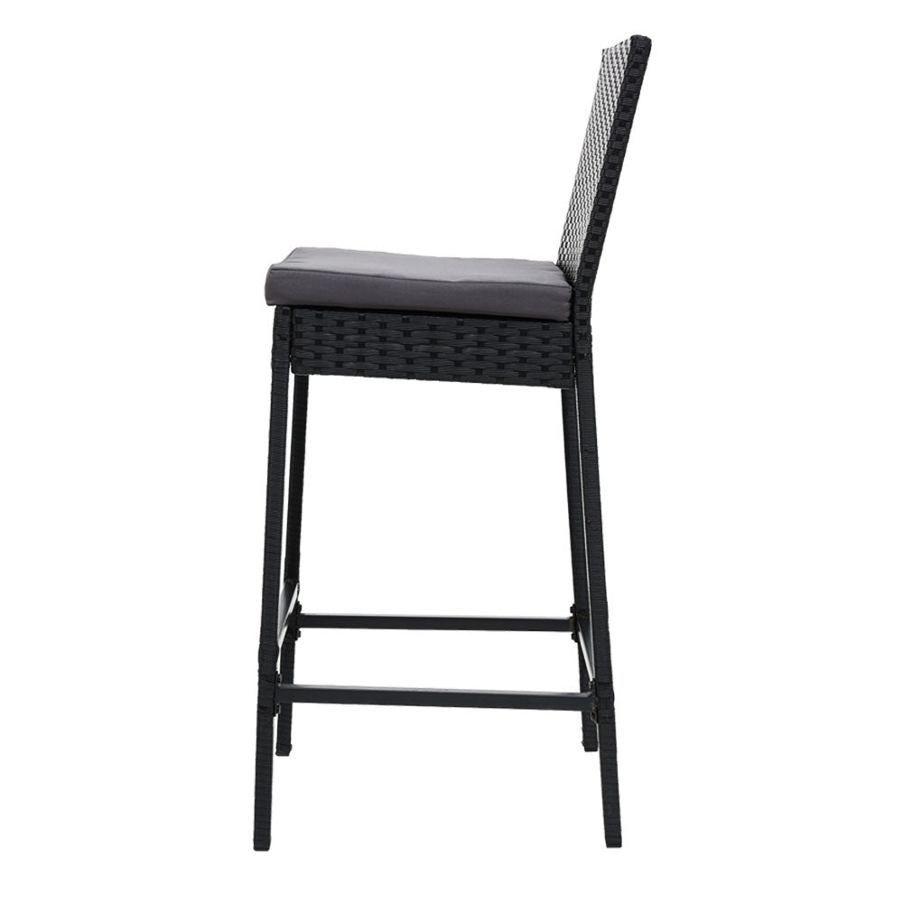 Gardeon Set of 4 Outdoor Bar Stools Dining Chairs Wicker Furniture-Furniture &gt; Outdoor-PEROZ Accessories