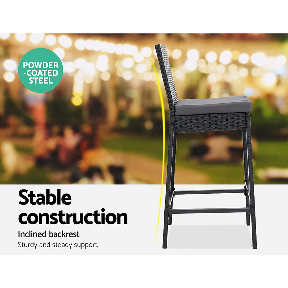 Gardeon Outdoor Bar Set Table Stools Furniture Dining Chairs Wicker Patio Garden-Furniture &gt; Outdoor-PEROZ Accessories