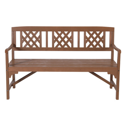 Gardeon Outdoor Garden Bench Wooden Chair 3 Seat Patio Furniture Lounge Natural-Outdoor Benches-PEROZ Accessories
