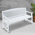 Gardeon Wooden Garden Bench Chair Outdoor Furniture Patio Deck 3 Seater White-Furniture > Outdoor-PEROZ Accessories