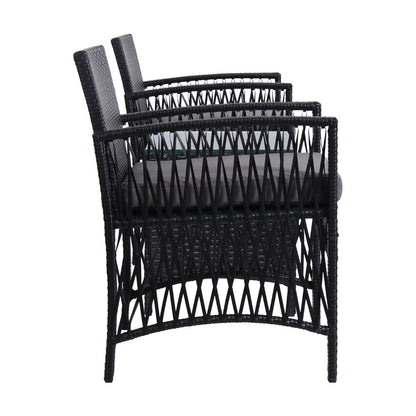 Gardeon Patio Furniture Outdoor Bistro Set Dining Chairs Setting 3 Piece Wicker-Furniture &gt; Outdoor-PEROZ Accessories