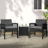 Gardeon Patio Furniture Outdoor Bistro Set Dining Chairs Setting 3 Piece Wicker-Furniture > Outdoor-PEROZ Accessories