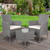 3 Piece Wicker Outdoor Chair Side Table Furniture Set - Grey-Furniture > Outdoor-PEROZ Accessories