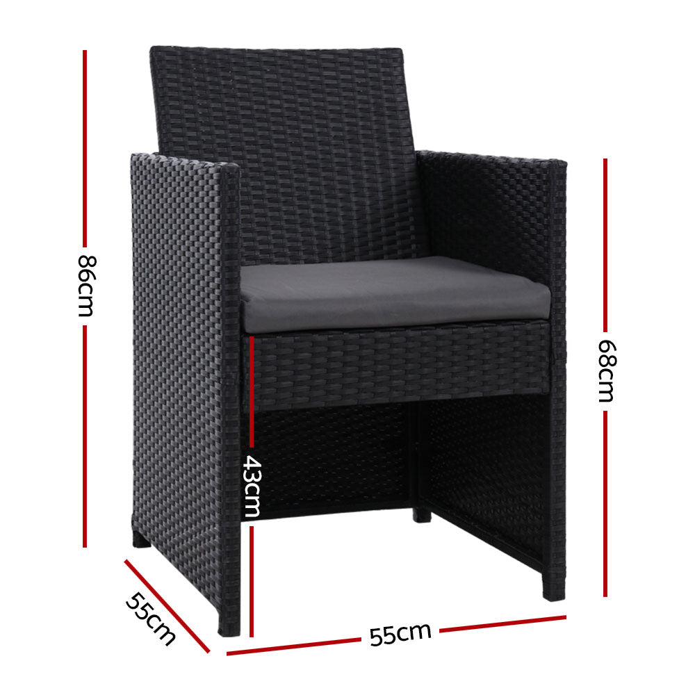 Gardeon Outdoor Chairs Dining Patio Furniture Lounge Setting Wicker Garden-Furniture &gt; Outdoor-PEROZ Accessories