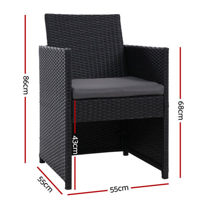 Gardeon Outdoor Chairs Dining Patio Furniture Lounge Setting Wicker Garden-Furniture &gt; Outdoor-PEROZ Accessories