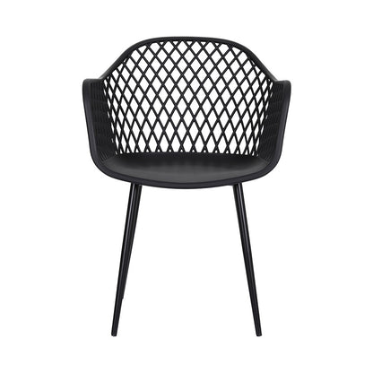 Gardeon 4PC Outdoor Dining Chairs PP Lounge Chair Patio Furniture Garden Black-Furniture &gt; Outdoor-PEROZ Accessories
