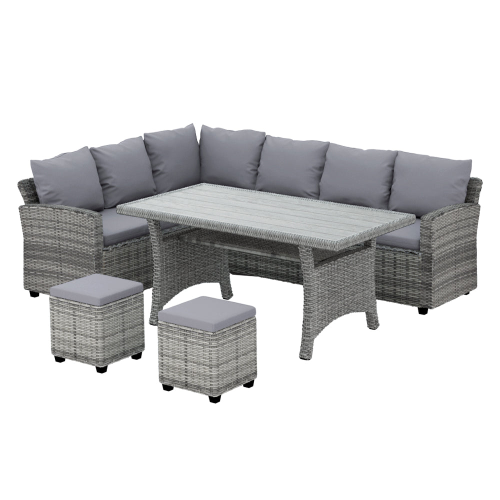 Gardeon Outdoor Dining Set Wicker Table Chairs Setting 8 Seater-Furniture &gt; Outdoor-PEROZ Accessories