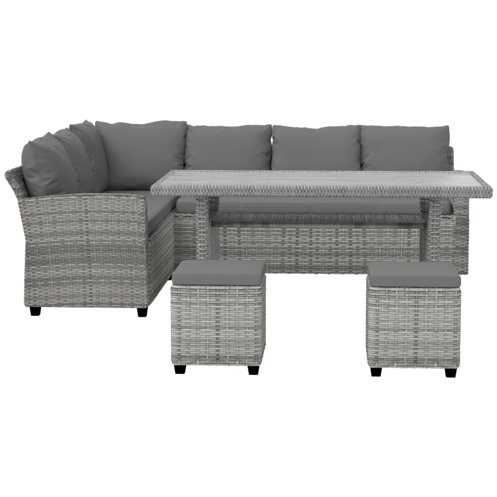 Gardeon Outdoor Dining Set Wicker Table Chairs Setting 8 Seater-Furniture &gt; Outdoor-PEROZ Accessories
