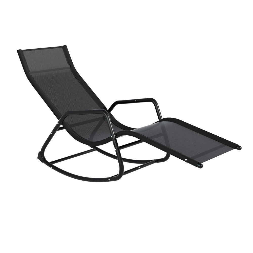 Gardeon Sun Lounge Rocking Chair Outdoor Lounger Patio Furniture Pool Garden-Furniture &gt; Outdoor-PEROZ Accessories