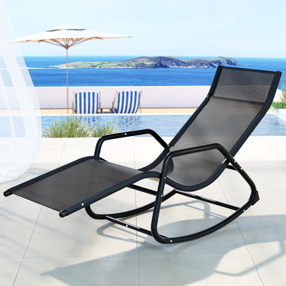 Gardeon Sun Lounge Rocking Chair Outdoor Lounger Patio Furniture Pool Garden-Furniture &gt; Outdoor-PEROZ Accessories